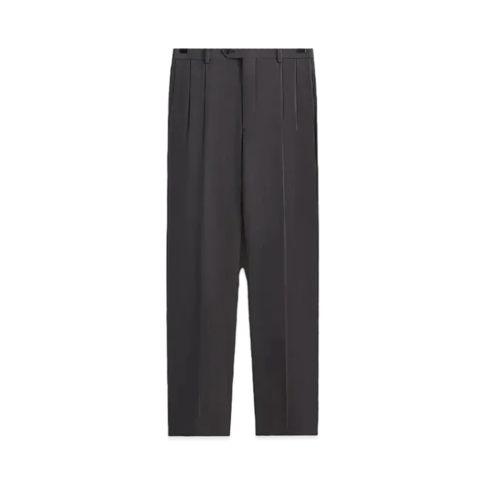 Kith 101 x Auralee Light Wool Max Gabardine Two-Tuck Slacks "Gray Pinstripe"