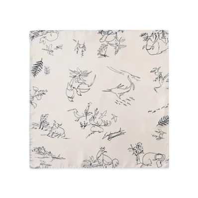 ENGINEERED GARMENTS Neckerchief Silk Animal Print "Natural"