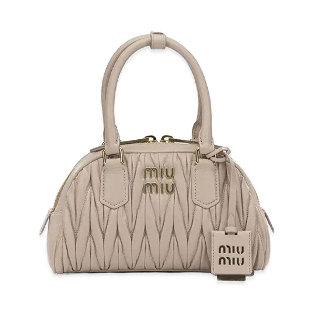 MIU MIU Women's Nappa Leather Arcadie Handbag "Cipria/Pink"
