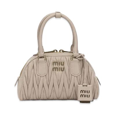 MIU MIU Women's Nappa Leather Arcadie Handbag "Cipria/Pink"