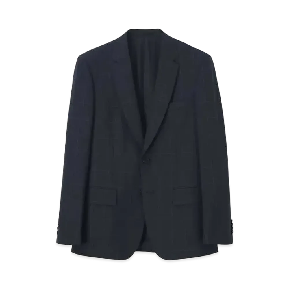 Paul Smith Window Pane Single 2B Suit "Navy"