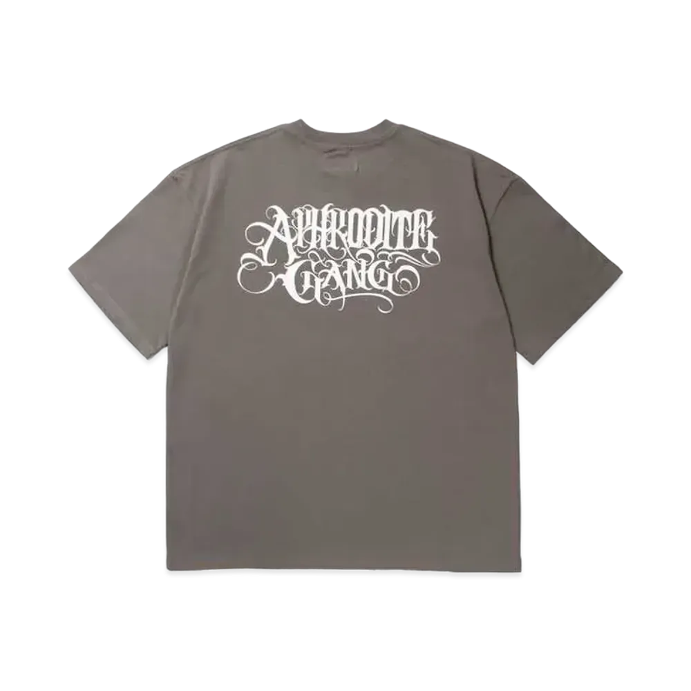 APHRODITEGANG Classic Logo S/S Tee (White Print) "Charcoal"