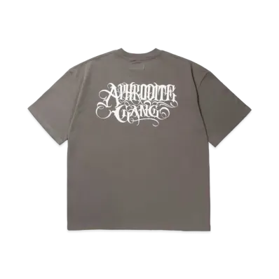 APHRODITEGANG Classic Logo S/S Tee (White Print) "Charcoal"