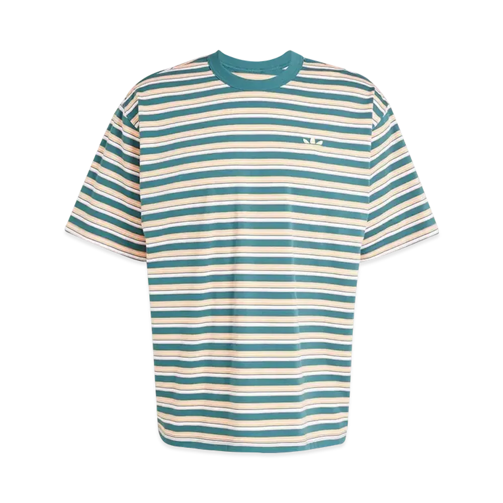 adidas Originals Striped Short Sleeve T-Shirt "Multicolor/Semi Pink Spark/Almost Yellow/Hazy Orange"