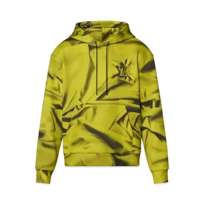 Louis Vuitton Printed Cotton-Blend Hoodie "Vert Anis"