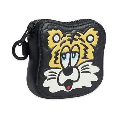 KENZO VERDY MARKET Stamp Leather Pouch "Black"