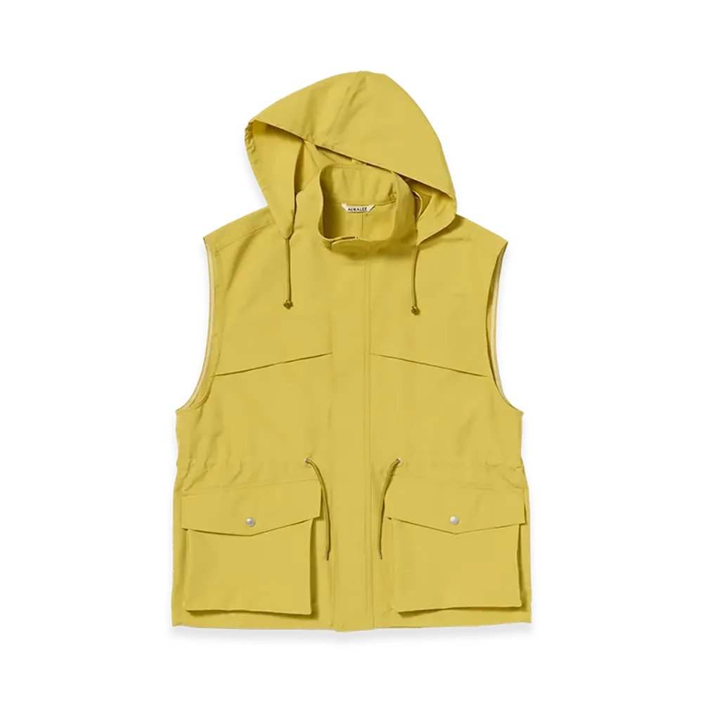 AURALEE Wool Max Canvas Over Vest "Mustard Yellow"