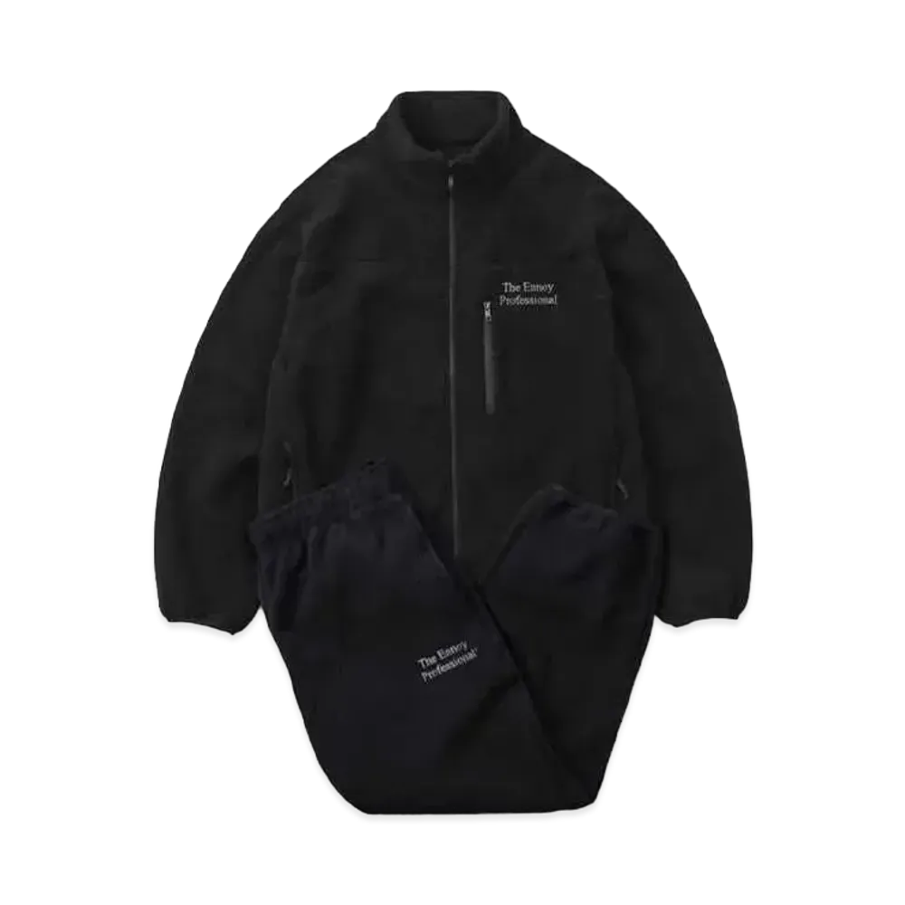 エンノイ 22AW ポーラテック シティ フリース セットアップ "ブラック/ホワイト"
