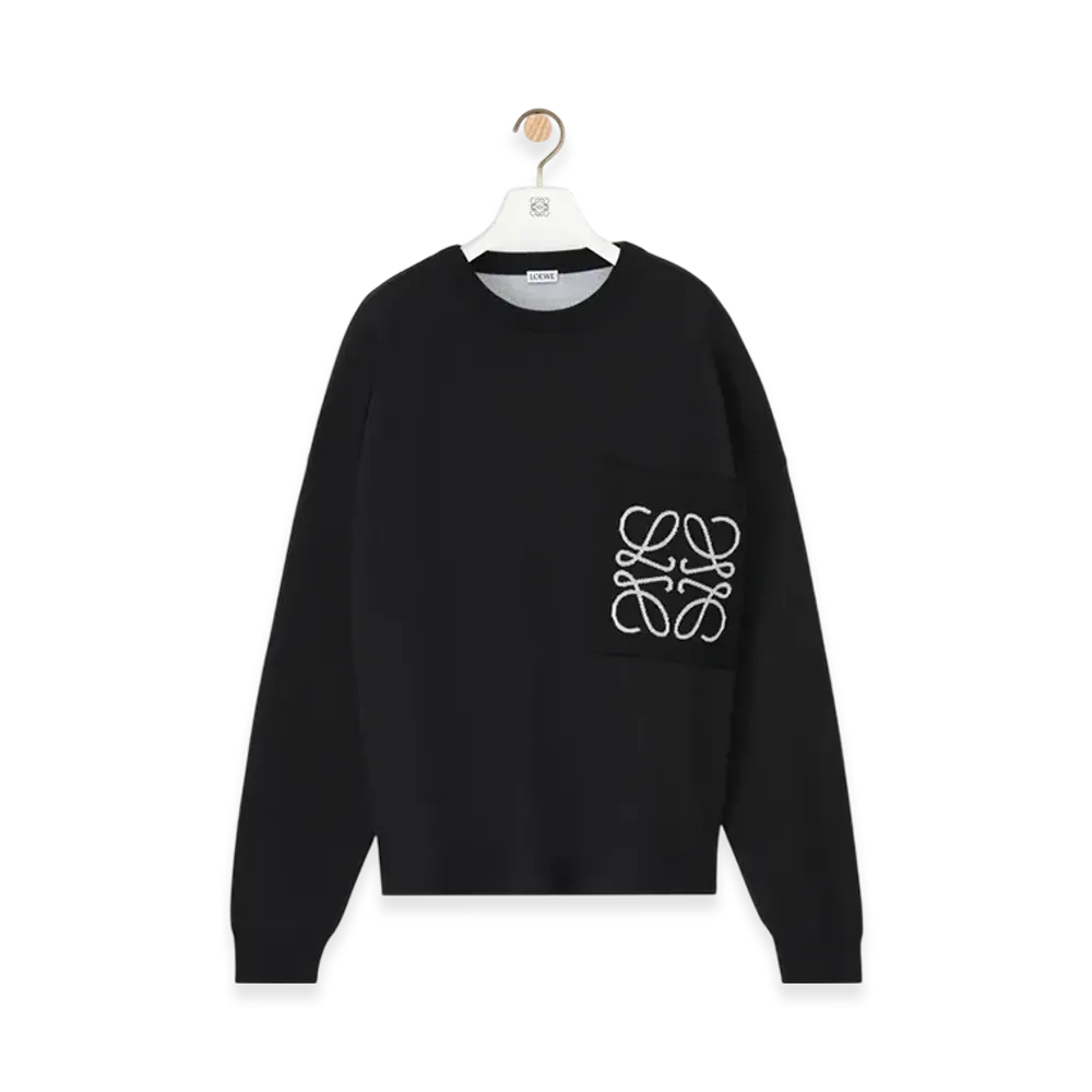 LOEWE Anagram Pocket Sweater "Black/White"