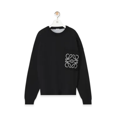 LOEWE Anagram Pocket Sweater "Black/White"
