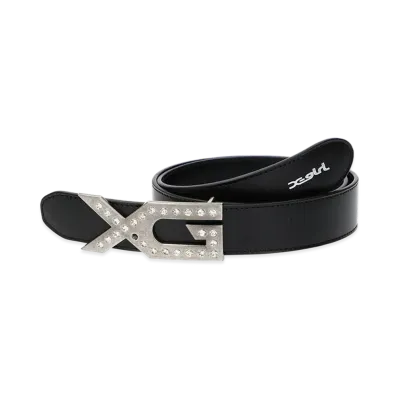 X-Girl XG Emblem Buckle Faux Leather Belt "Black"