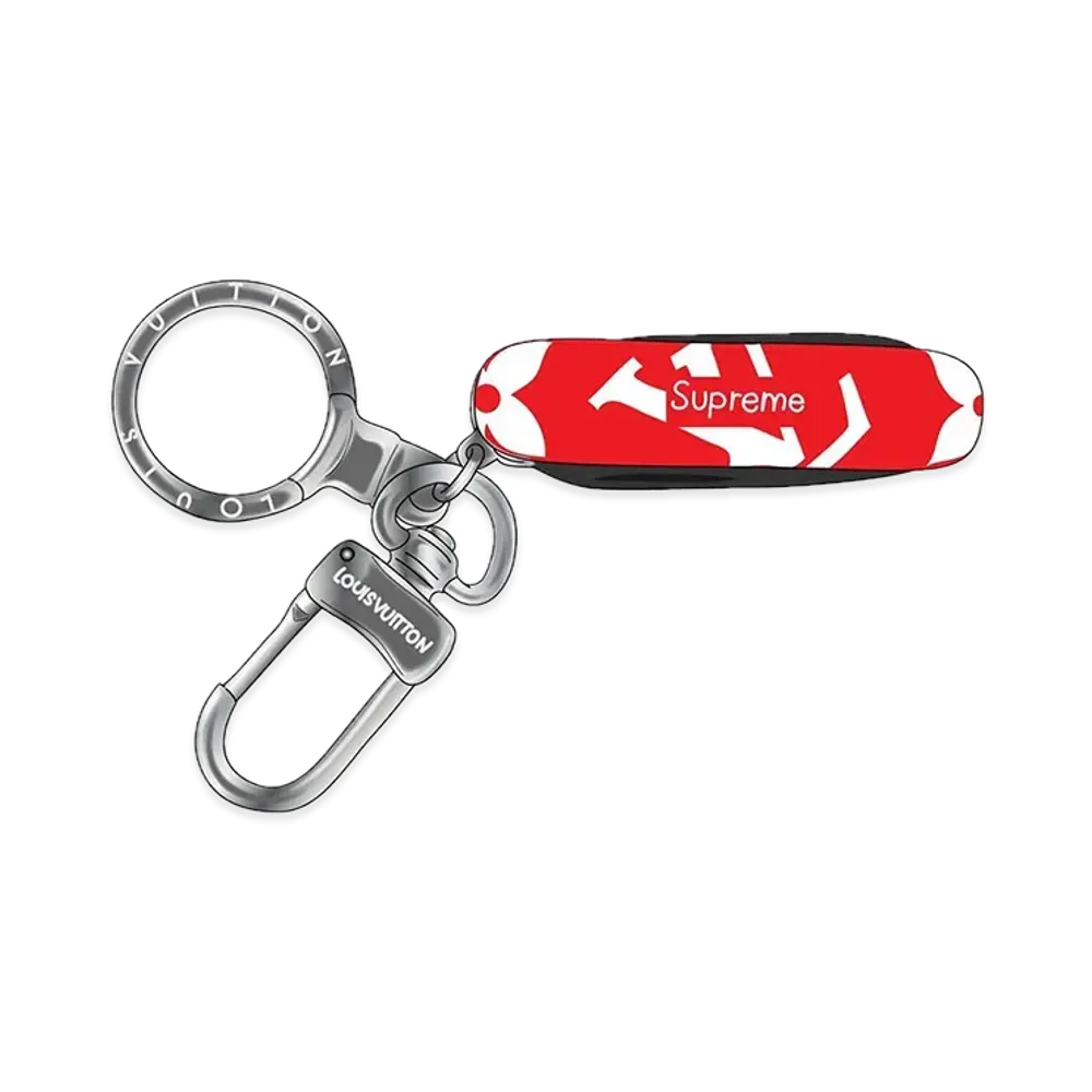Supreme x Louis Vuitton Pocket Knife Keychain "Red"