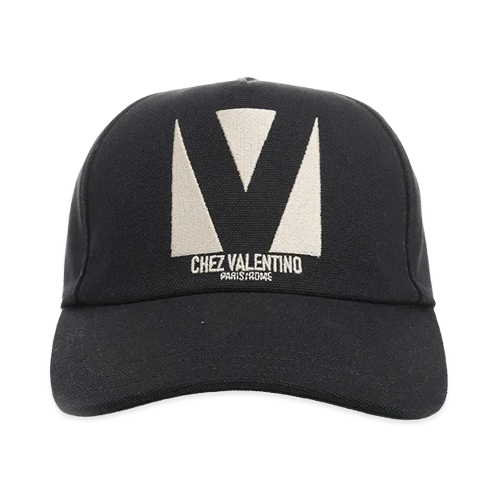 Valentino Women's Cotton Baseball Hat "Black"
