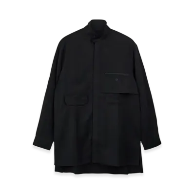 Y-3 Washed Twill Overshirt "Black"
