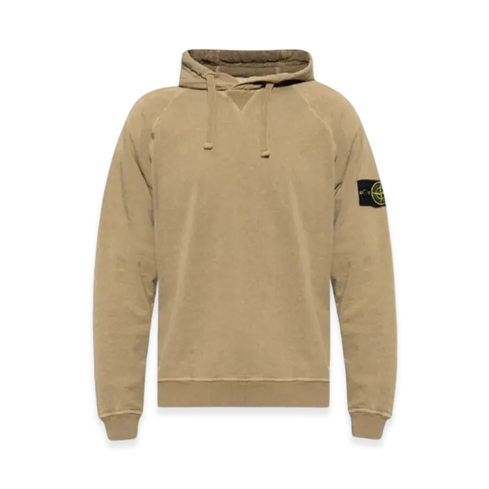Stone Island 62160 Malfile Fleece Garment Dyed Hooded Sweatshirt - 23SS "Bark"