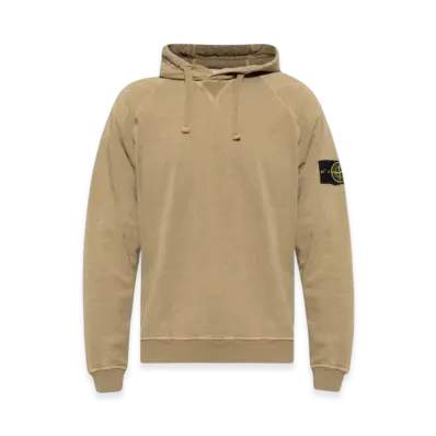 Stone Island 62160 Malfile Fleece Garment Dyed Hooded Sweatshirt - 23SS "Bark"