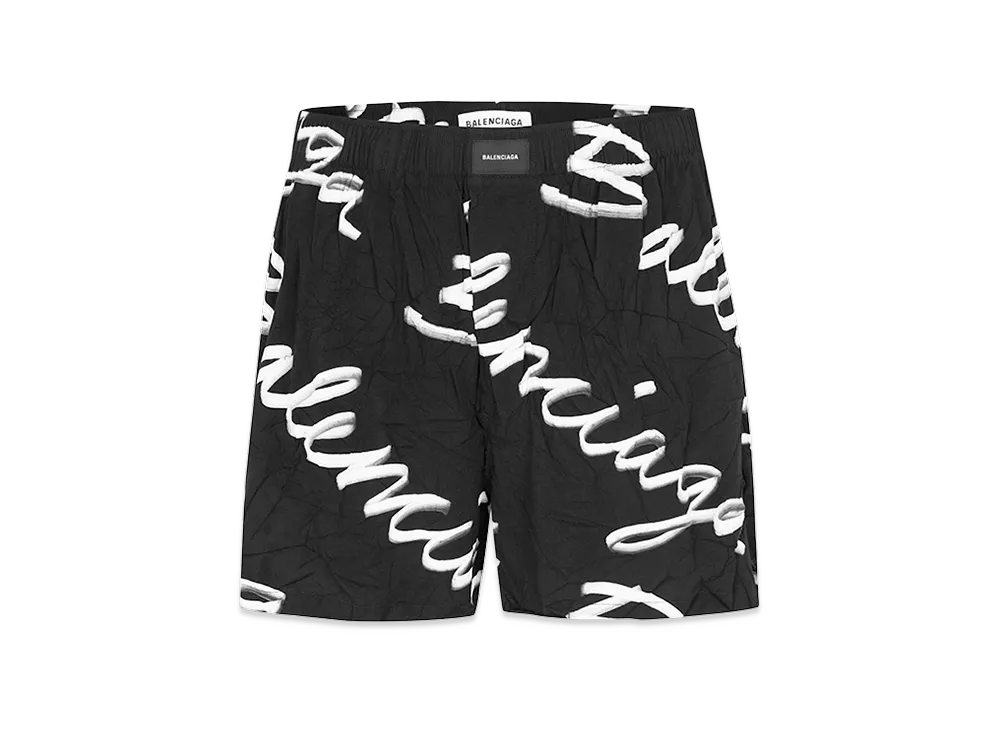 BALENCIAGA Women's Scribbing Shorts "Black"