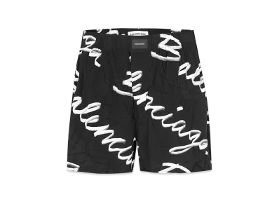 BALENCIAGA Women's Scribbing Shorts "Black"