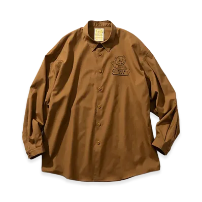 MIN-NANO x DIGAWEL Oversized Shirt "L.brown"