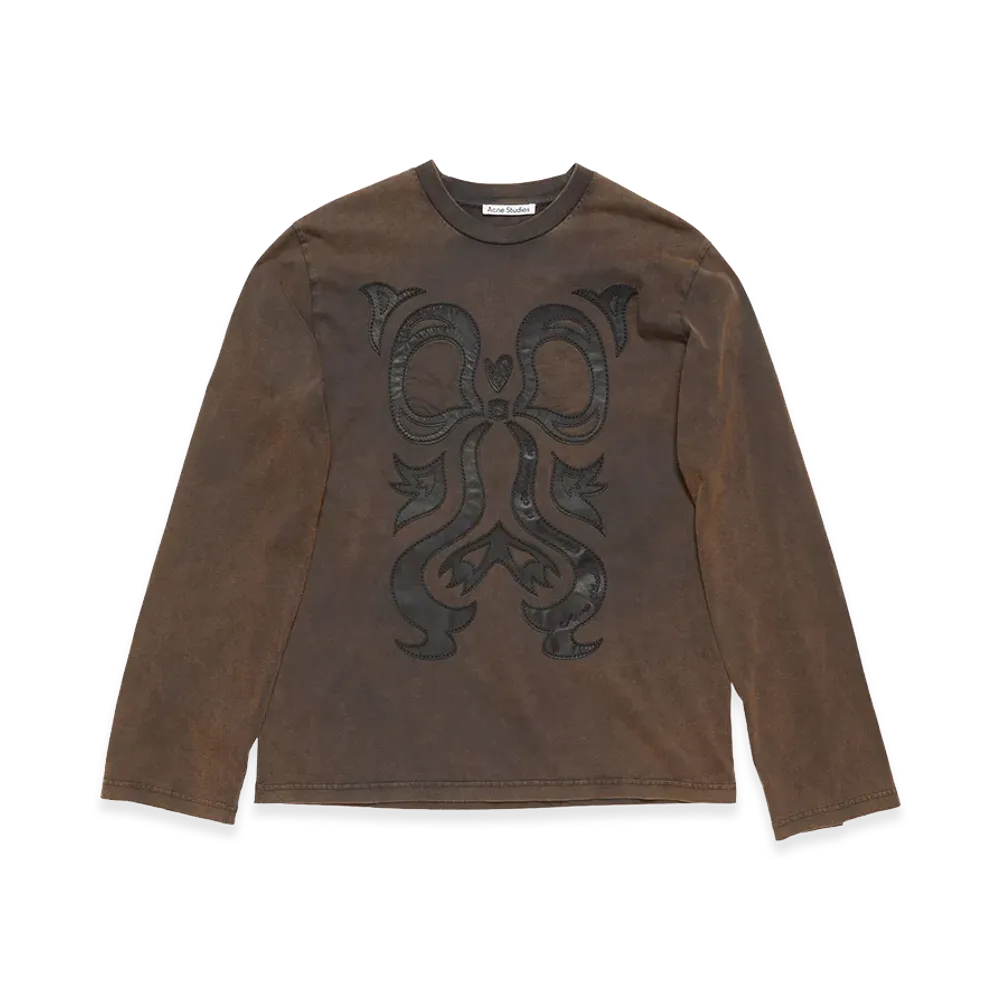 Acne Studios Printed T-Shirt - Relaxed Fit "Dark Brown/Black"