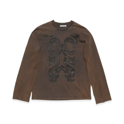 Acne Studios Printed T-Shirt - Relaxed Fit "Dark Brown/Black"