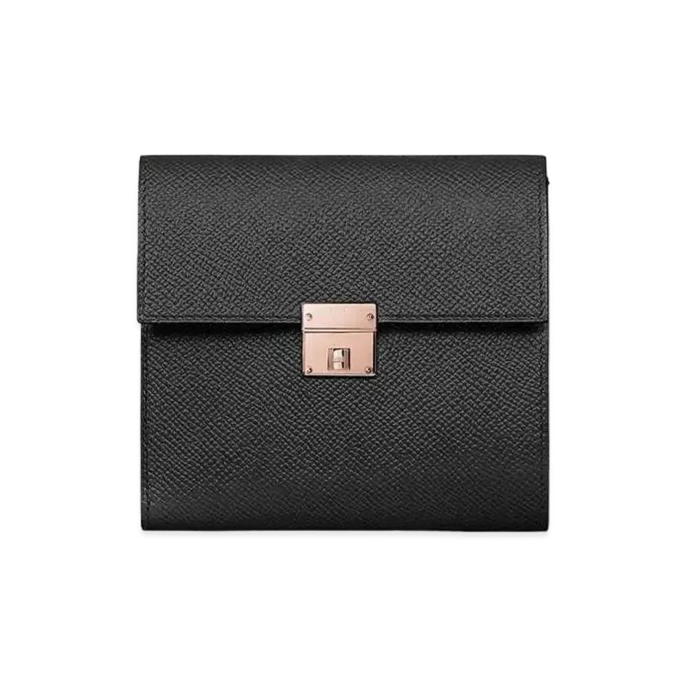 Hermes Clic 12 Wallet "Noir/Rose Gold"