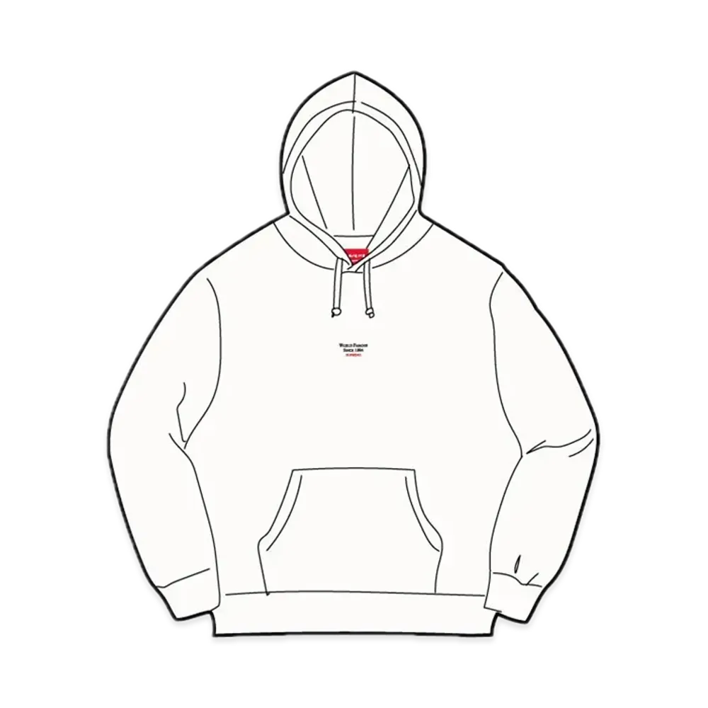 Supreme World Famous Micro Hooded Sweatshirt "White"