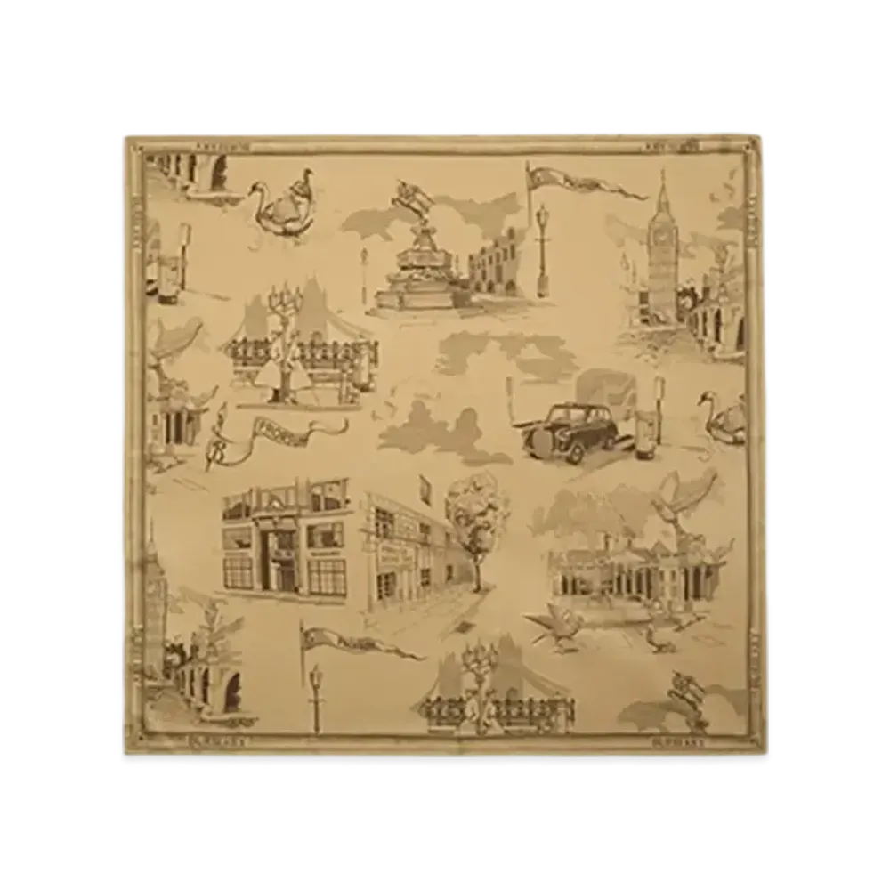 Burberry London Landmark Silk Scarf "Sand"
