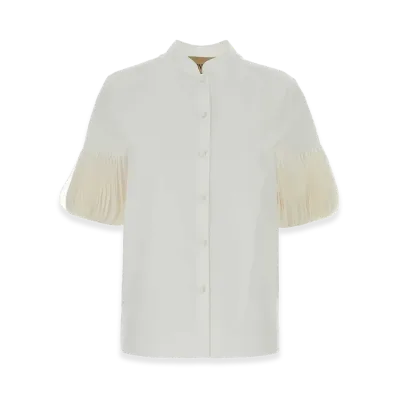 Valentino Women's Embroidered Casual Shirt "White"