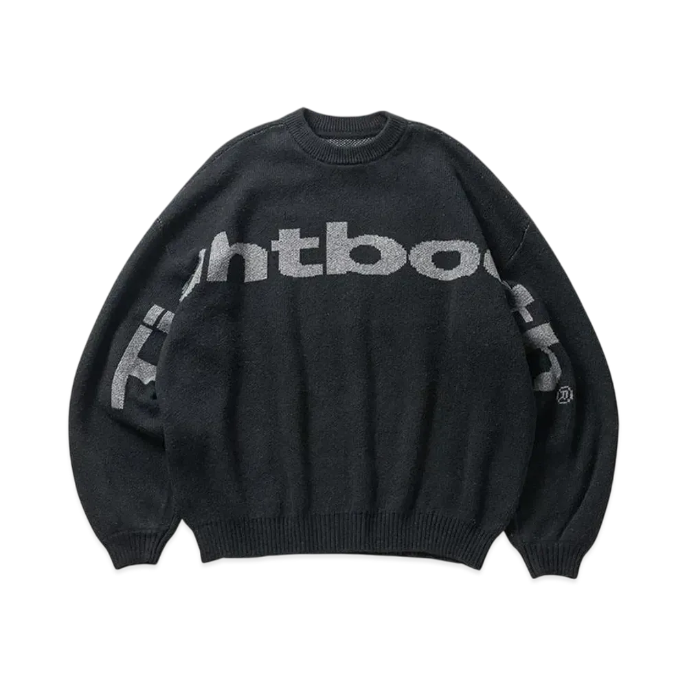 TIGHTBOOTH Big Logo Knit Sweater "Black"