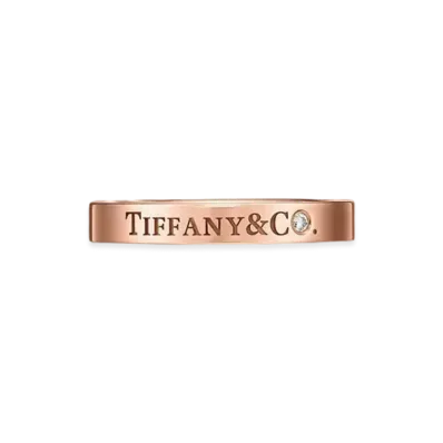 Tiffany & Co. Band Ring Diamond 18K "Rose Gold"