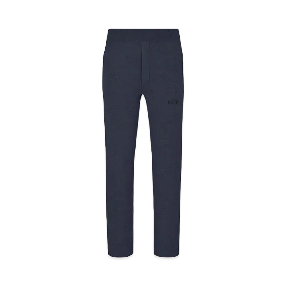 Dior Track Pants Cotton Knit And Cashmere "Navy Blue"