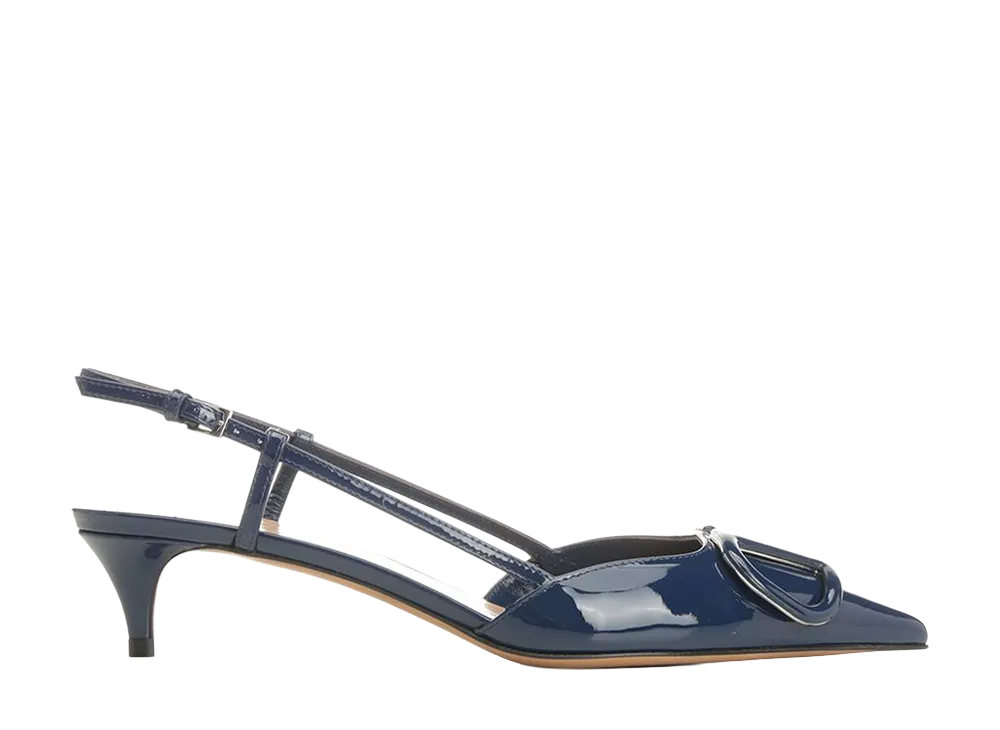 Valentino Garavani Women's Vlogo Signature Slingback Pump "Blue"