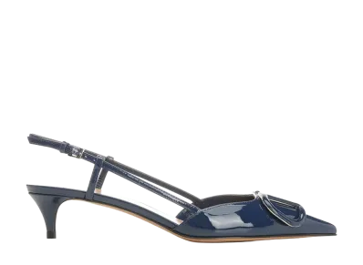 Valentino Garavani Women's Vlogo Signature Slingback Pump "Blue"