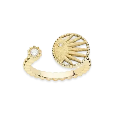 Dior Rose Celeste Ring Diamonds and Mother-of-Pearl "Yellow Gold"