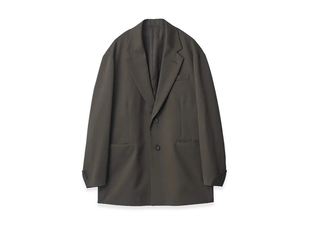 ssstein Oversized Single Breasted Long Jacket "Grey Khaki"