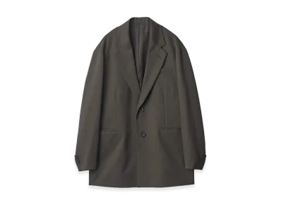 ssstein Oversized Single Breasted Long Jacket "Grey Khaki"