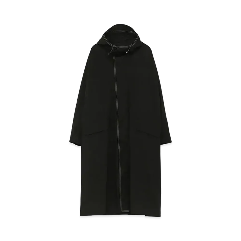 Yohji Yamamoto Y's TASLAN NYLON CHINO CLOTH RAINCOAT "Black"
