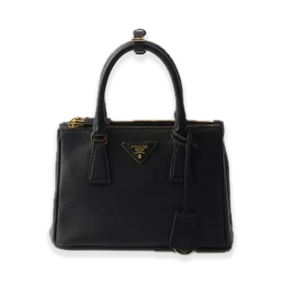 PRADA Galleria Small Leather Bag "Black"