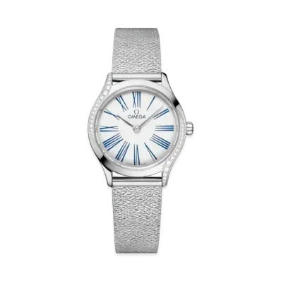 OMEGA De Ville Mini Tresor Diamonds 26MM "Stainless Steel/White/Blue" 428.15.26.60.04.002