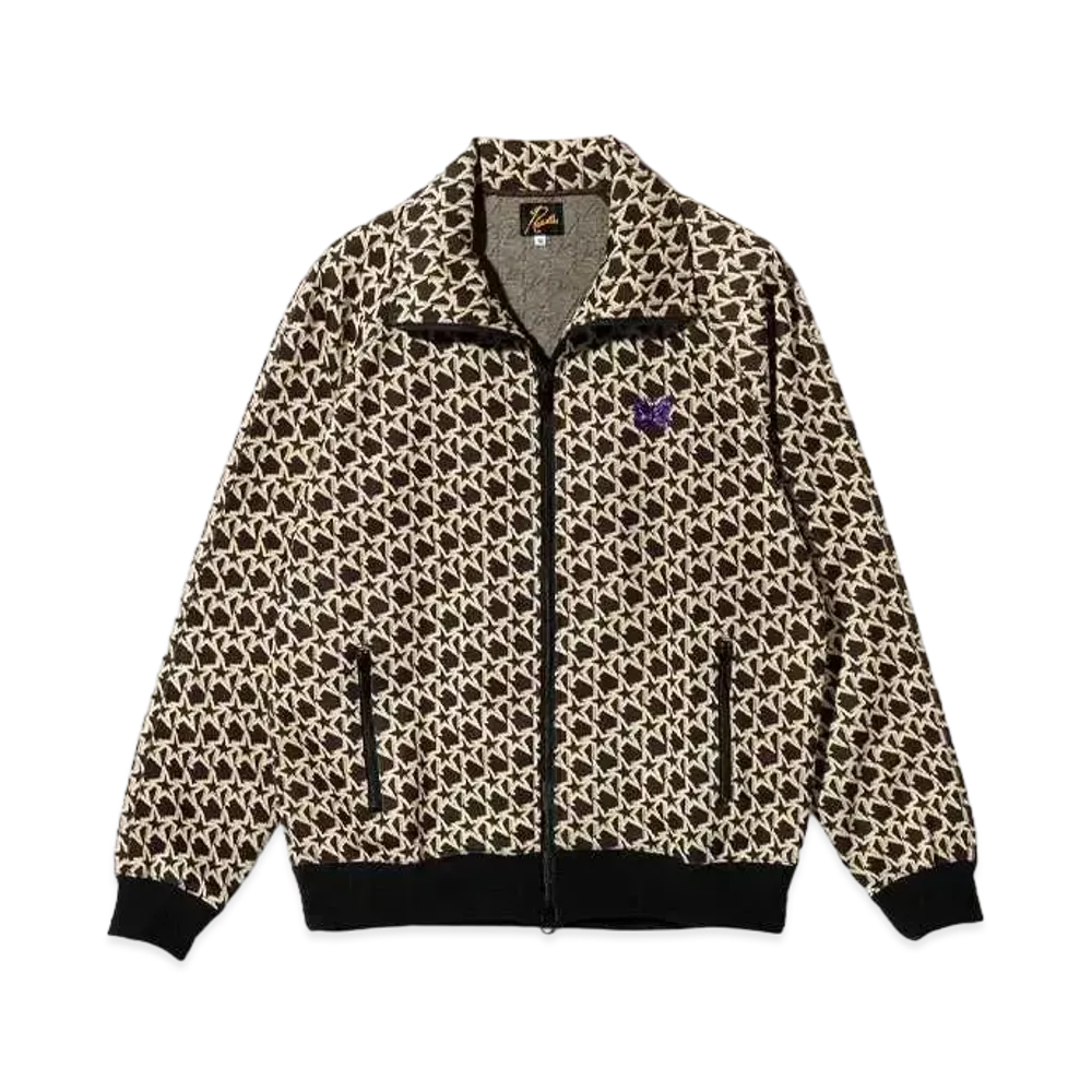 Needles Track Jacket Poly - Jq. Star "Black/Beige"