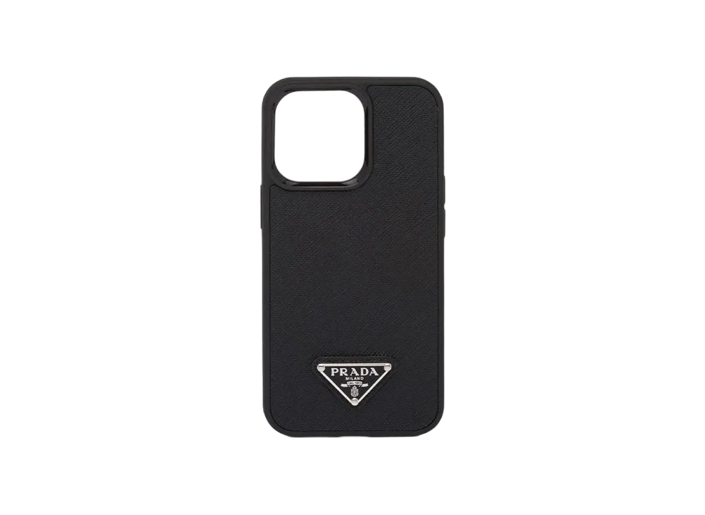 PRADA Saffiano Leather iPhone 13 Pro Cover "Black"