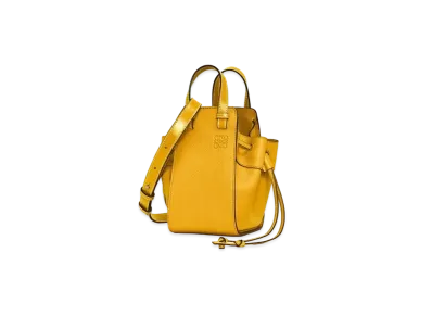 LOEWE Mini Hammock Drawstring Bag In Soft Grained Calfskin "Sunflower"