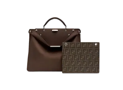 FENDI Peekaboo I See U Medium Dark Nylon Bag "Brown"