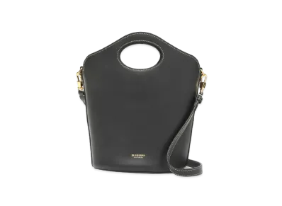 Burberry Small Leather Pocket Bucket Bag "Black"