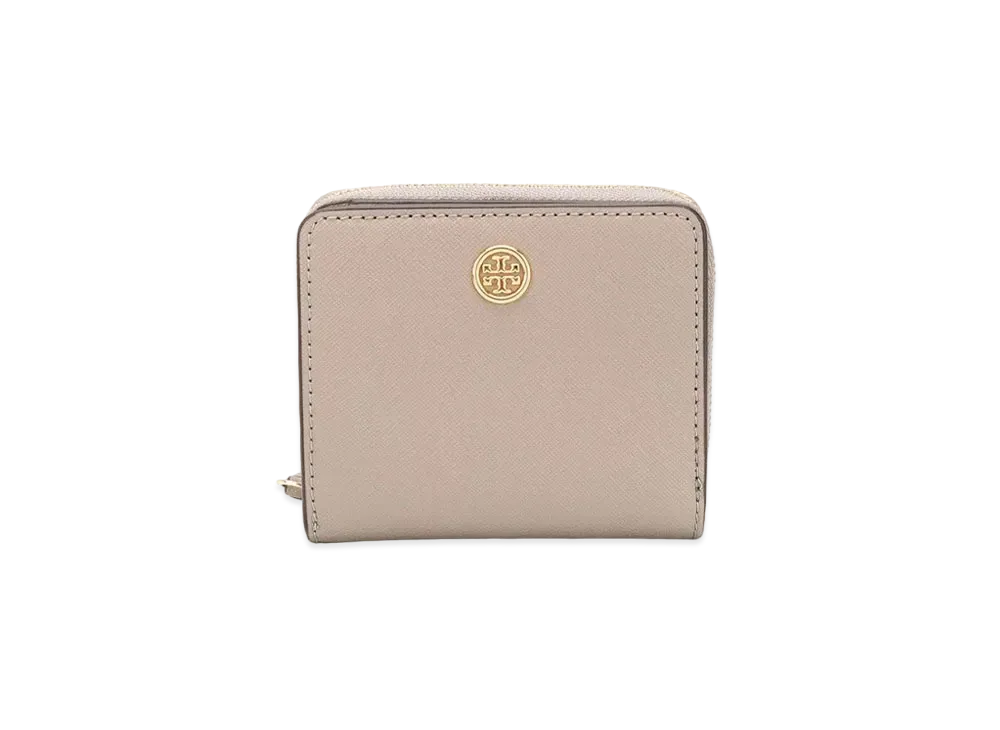 TORY BURCH Robinson Zip coin case "Gray Heron"