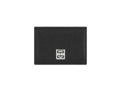 GIVENCHY 4G Compact Wallet In Grained Leather "Black"