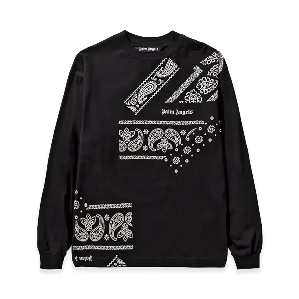 PALM ANGELS Bandanna Print T-Shirt "Black"