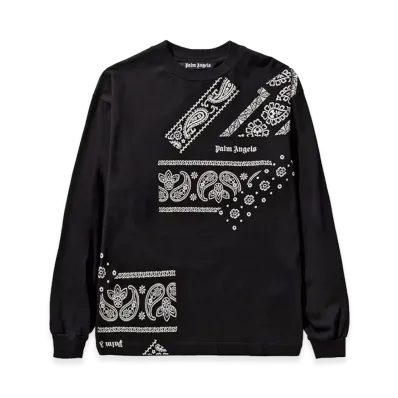 PALM ANGELS Bandanna Print T-Shirt "Black"