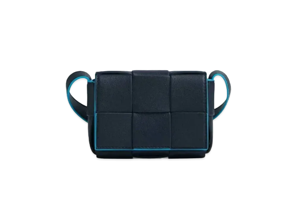 Bottega Veneta Candy Cassette Crossbody Bag "Space Gray/Pool Blue"